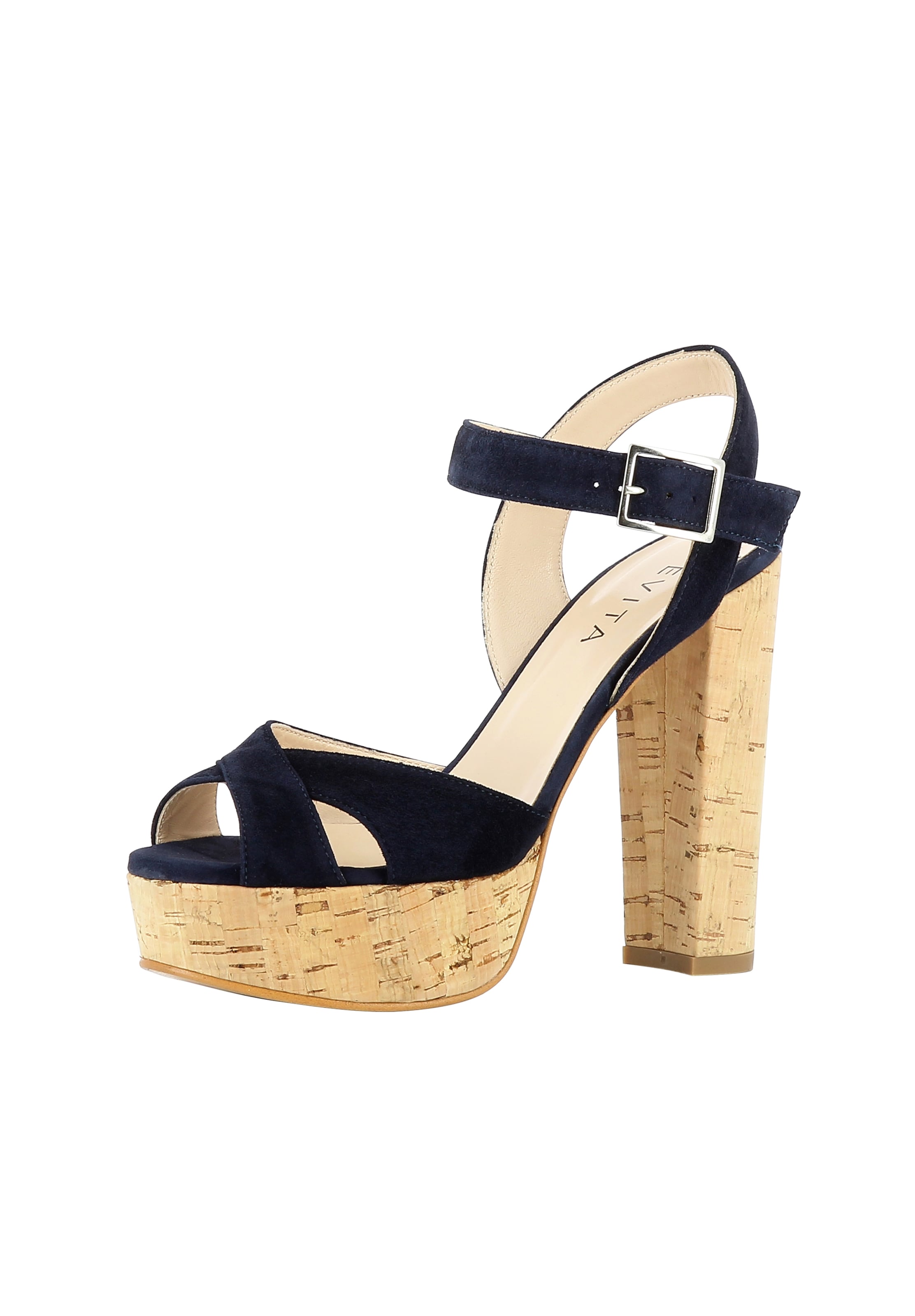 EVITA Sandalen met riem in Blauw: voorkant