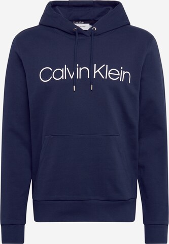 Bluză de molton de la Calvin Klein pe albastru: față