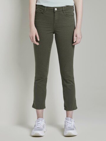 TOM TAILOR Slimfit Jeans 'Alexa' in Groen: voorkant