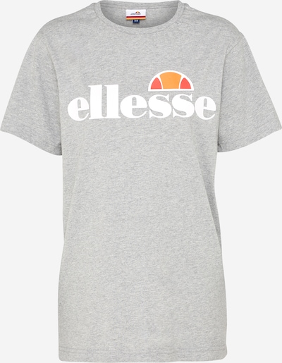 ELLESSE T-Shirt 'Albany' in graumeliert / orange / melone / weiß, Produktansicht