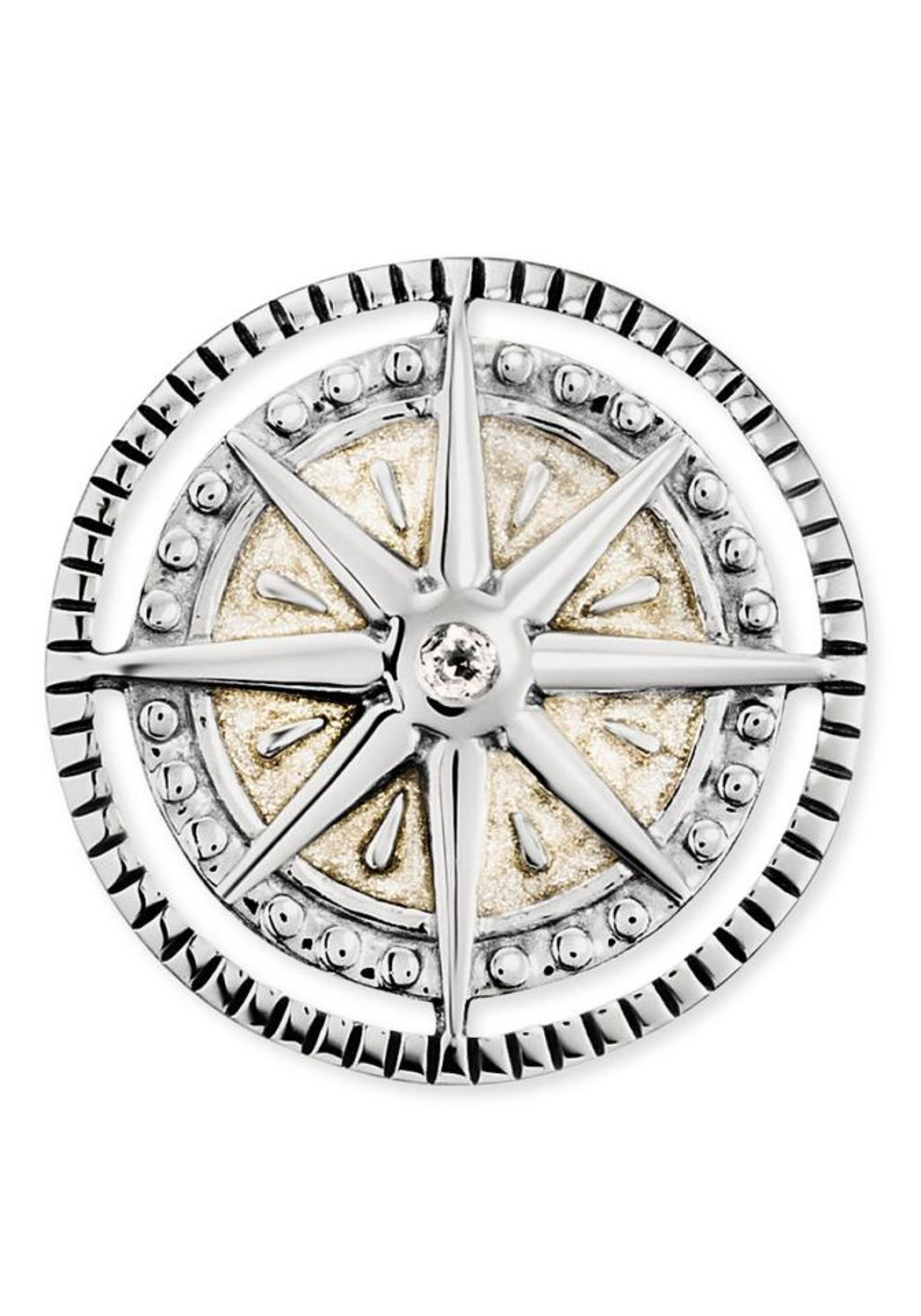 Engelsrufer Earrings 'Windrose' in Silver: front