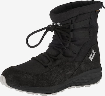 JACK WOLFSKIN Lace-Up Ankle Boots 'Nevada Texapore Mid' in Black: front