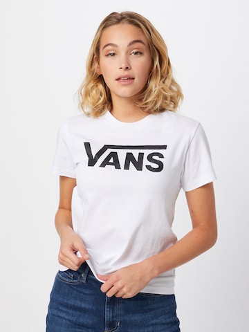 T-shirt 'WM FLYING V CREW' VANS en blanc : devant