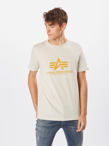 Tricou de la ALPHA INDUSTRIES pe bej: față