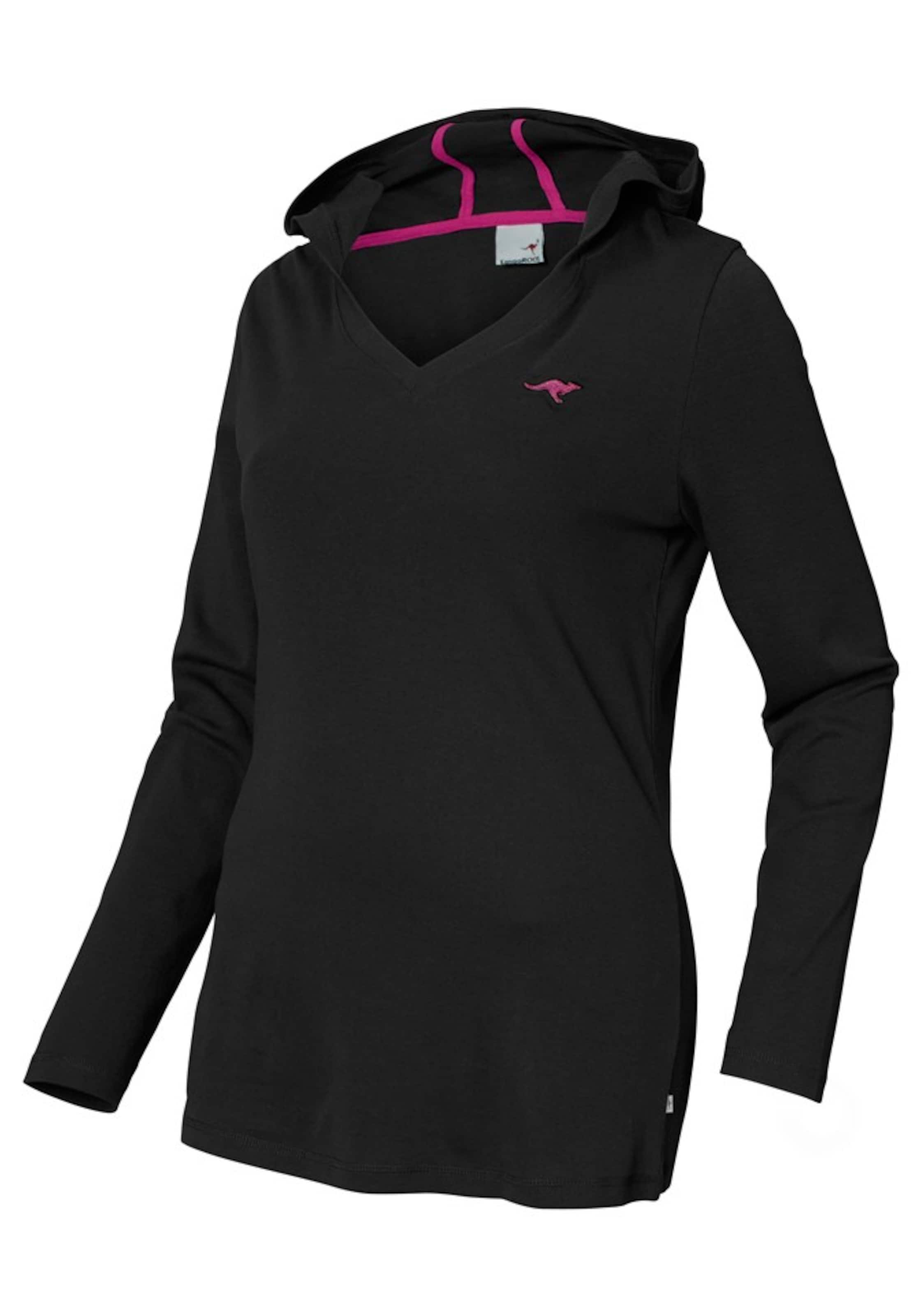 KangaROOS Langarmshirt in Schwarz: Vorderseite