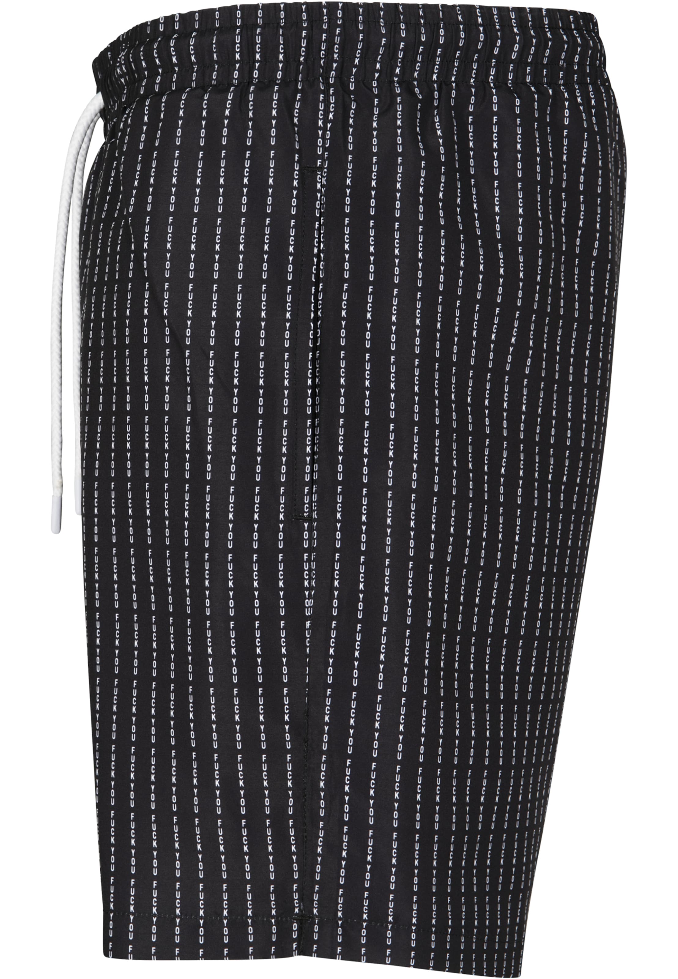 melns Mister Tee Peldšorti 'Fuck You': no priekšpuses