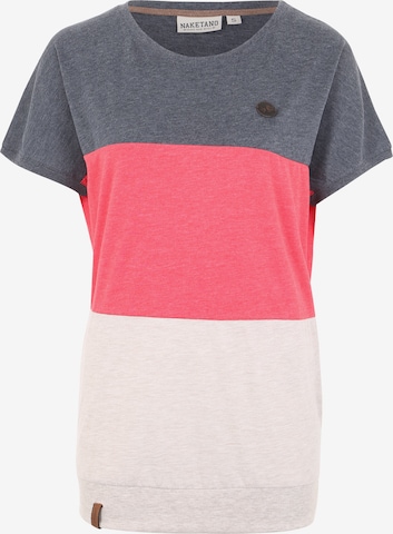 naketano Shirt 'Mein Rücken Schmücken III' in Gemengde kleuren: voorkant