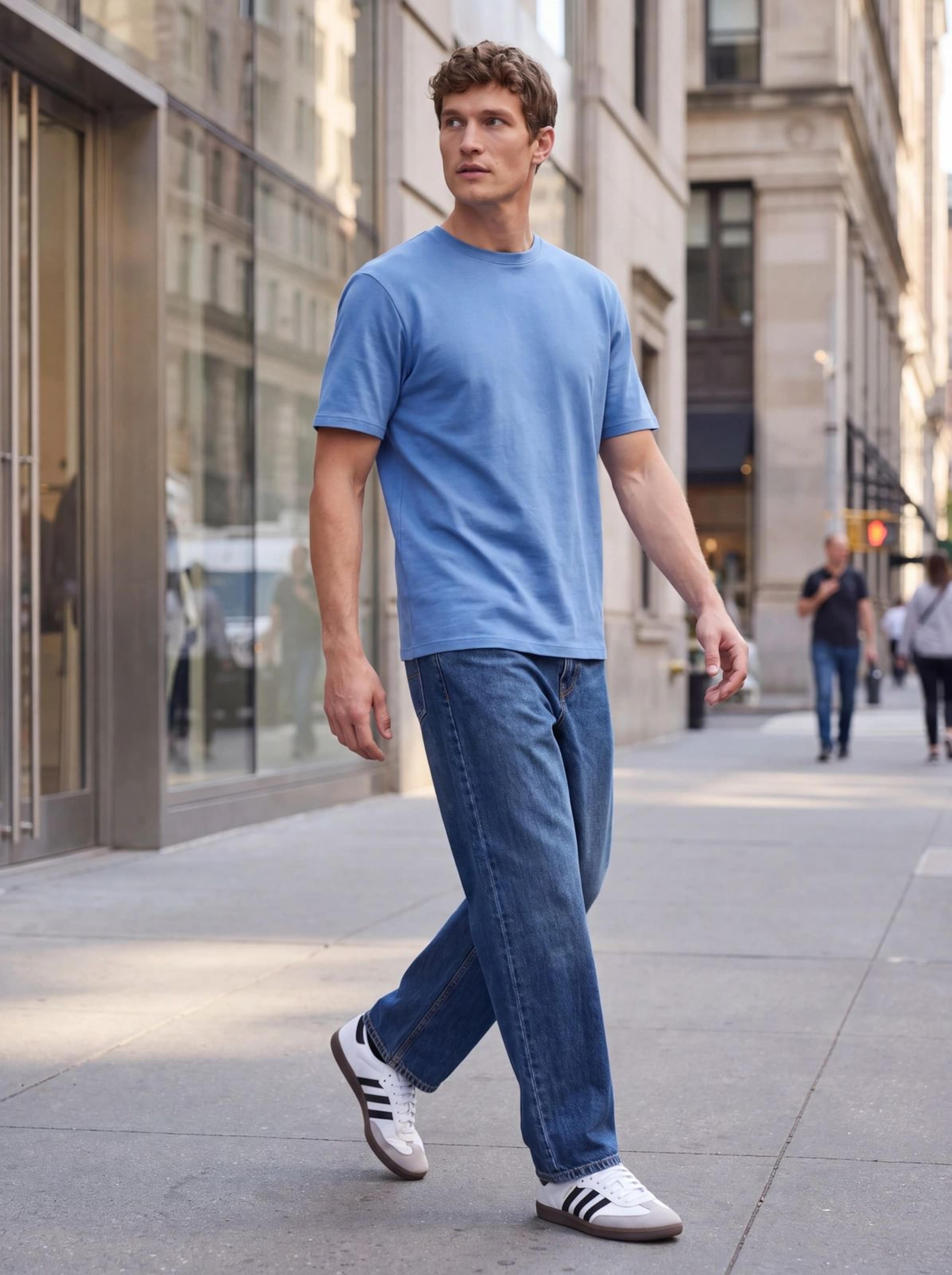 everly - Crewneck Tee & Denim Look