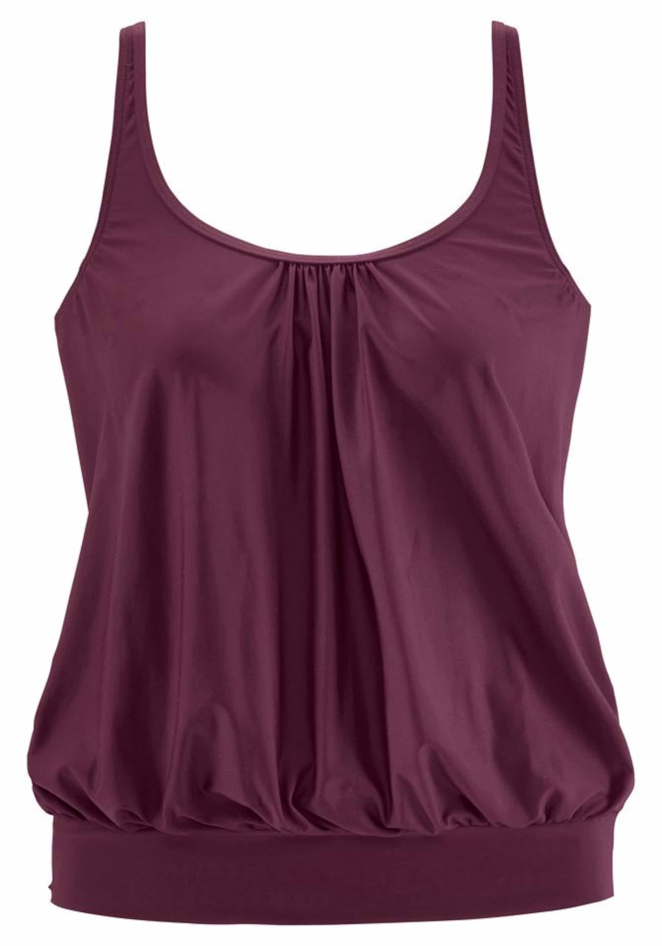 LASCANAT-shirt Tankini top 'Kati' - ljubičasta boja: prednji dio
