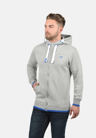 !Solid Zip-Up Hoodie 'Benjamin' in Grey: front