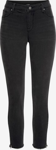 LASCANA Skinny Jeggings - fekete: elől