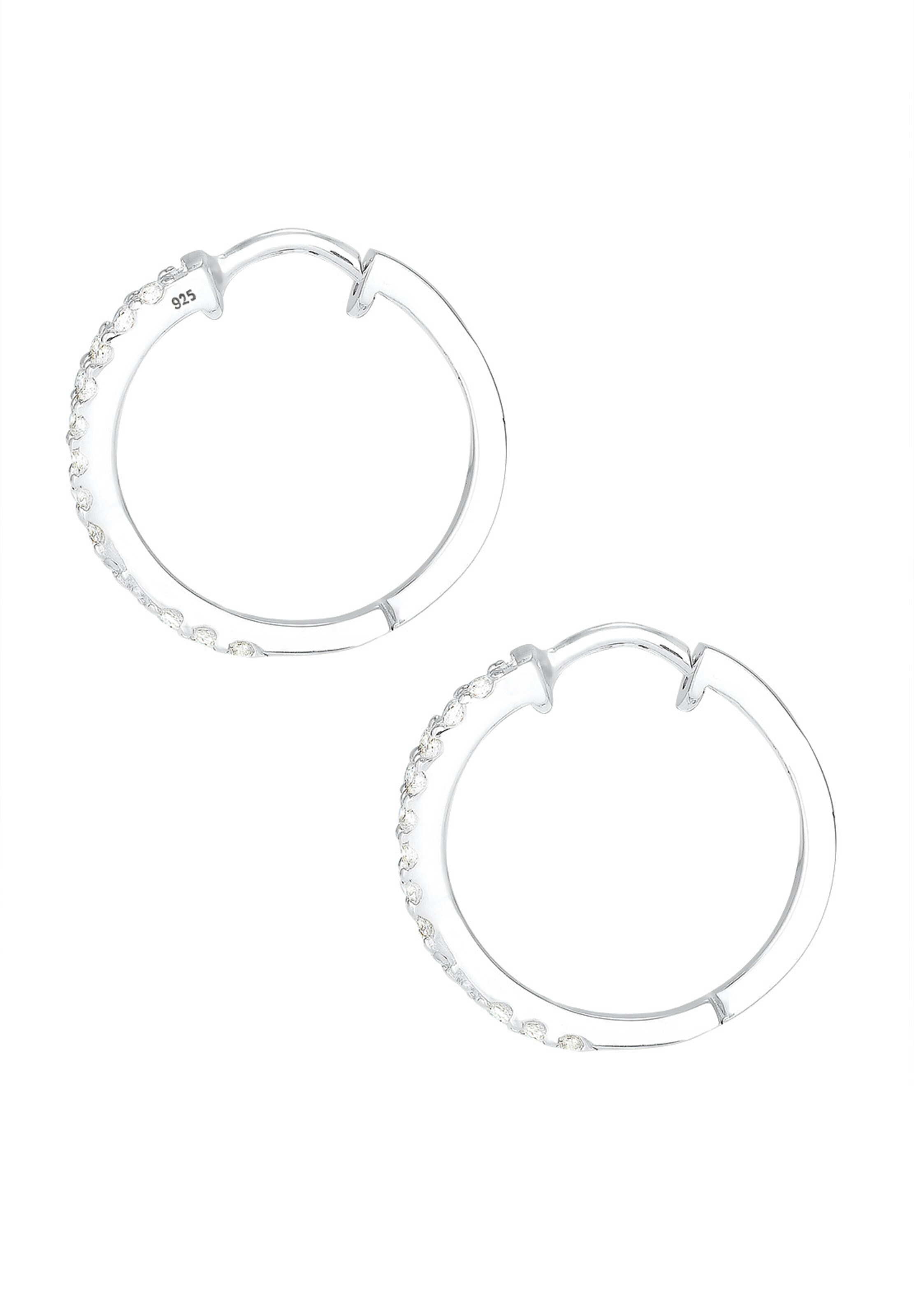 ELLI PREMIUM Ohrringe 'Twisted' in Silber