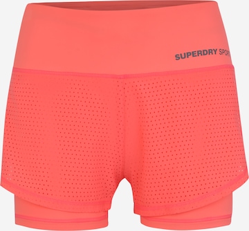 Regular Pantalon de sport Superdry en orange : devant