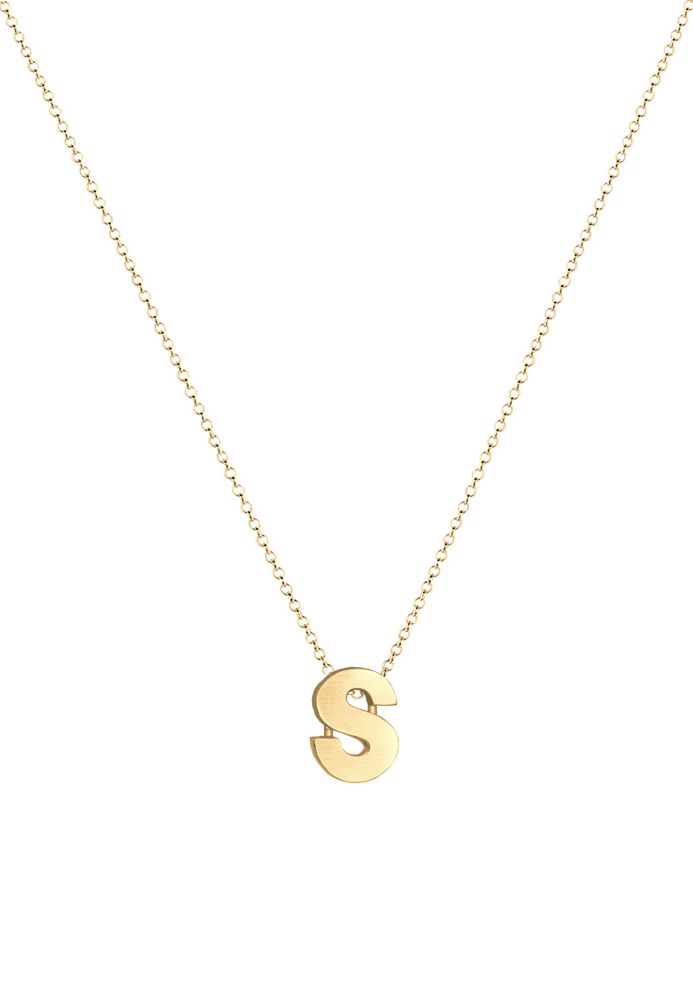 ELLI Ketting 'Buchstabe' in Goud
