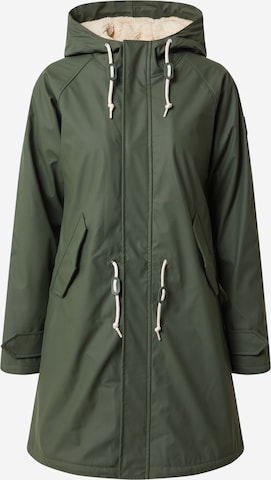 Derbe Raincoat 'Travel Cozy Friese' in Green: front