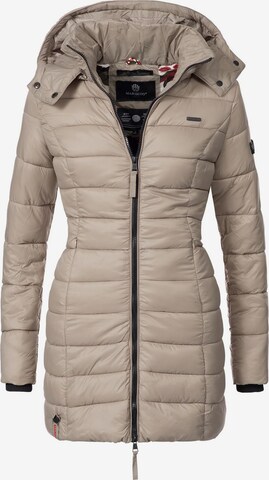 MARIKOO Winter Coat 'Abendsternchen' in Grey: front