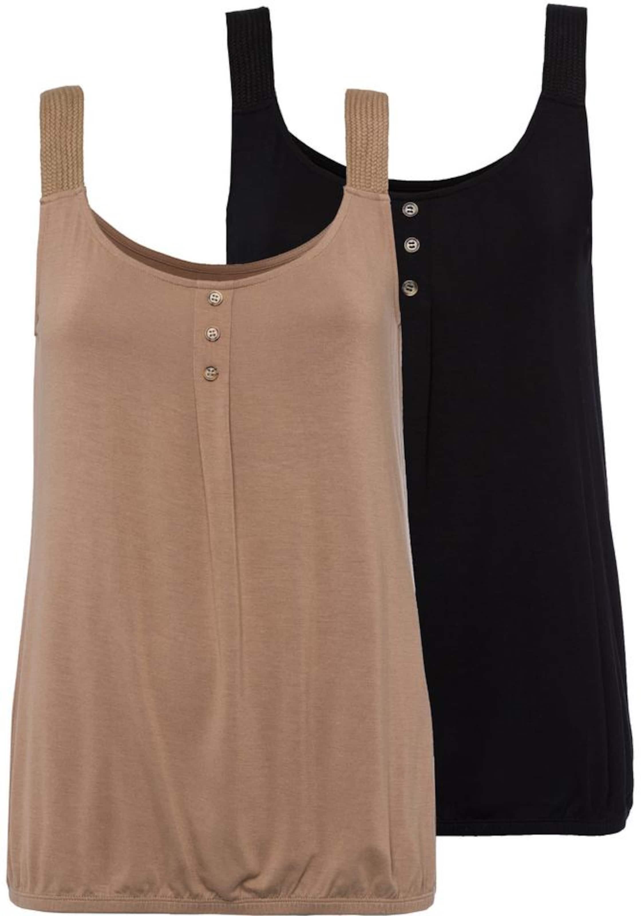 LASCANA Tanktop in Braun: Vorderseite