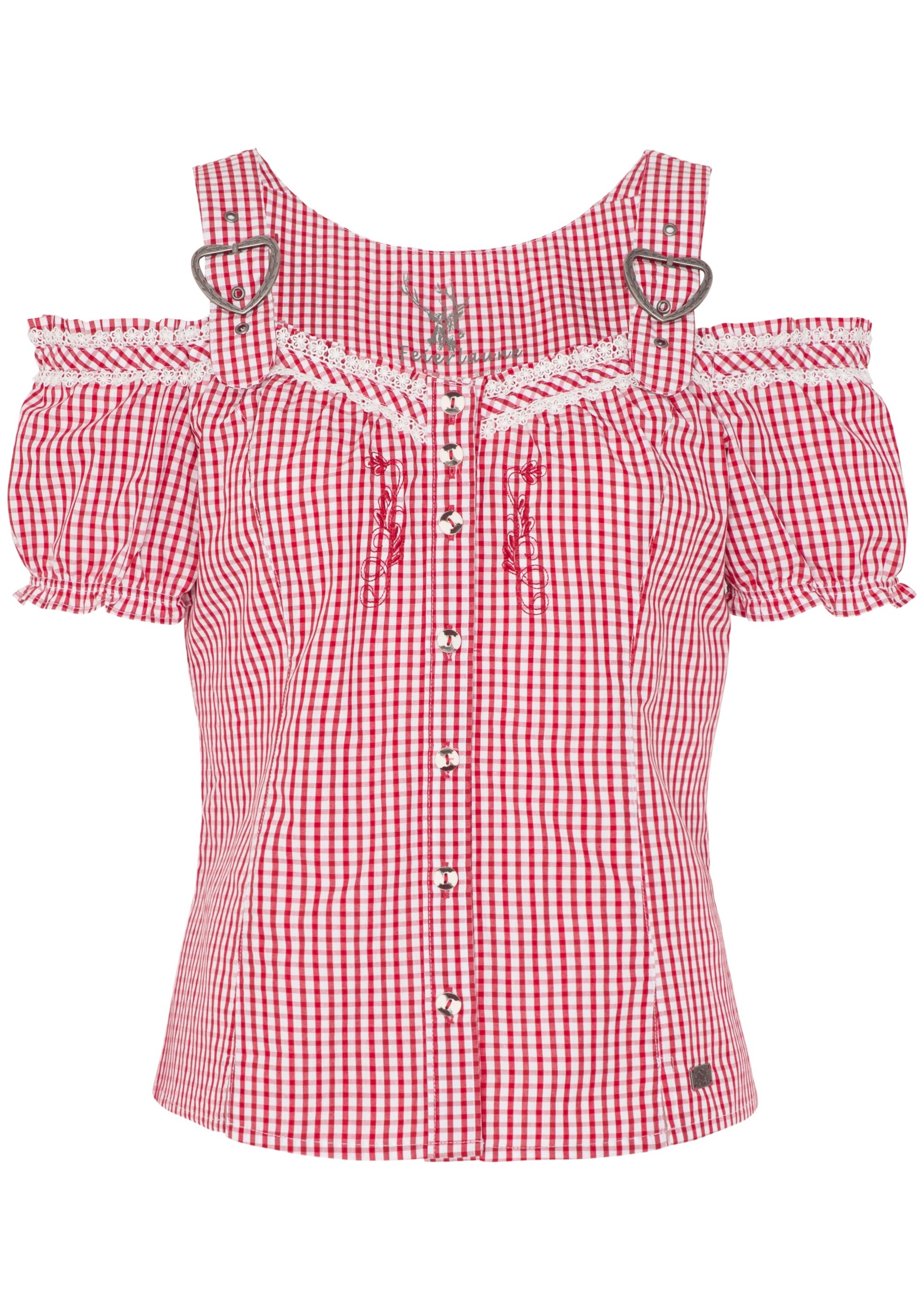 SPIETH & WENSKY - Trachtenbluse 'Karibik' in rot