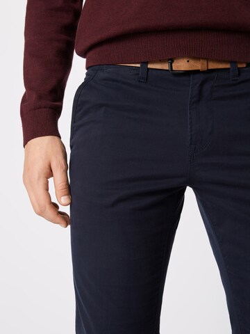 TOM TAILOR DENIM Slimfit Chino kalhoty – modrá