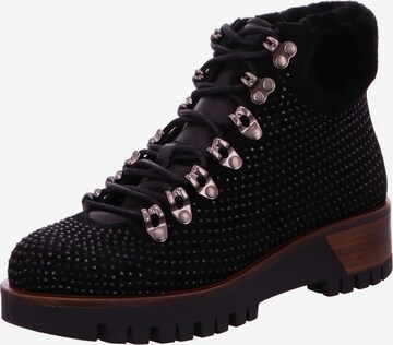 Alpe Lace-Up Ankle Boots in Black: front