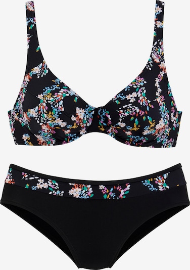 PETITE FLEUR Bikini i blandade färger / svart, Produktvy