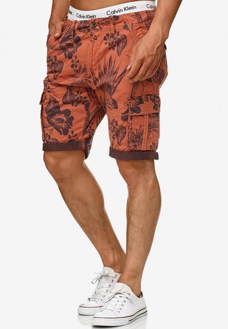 INDICODE JEANS Regular Shorts 'Albert' in Orange