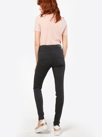 Lee Skinny Jeans 'Scarlett High' in Schwarz: zadná strana