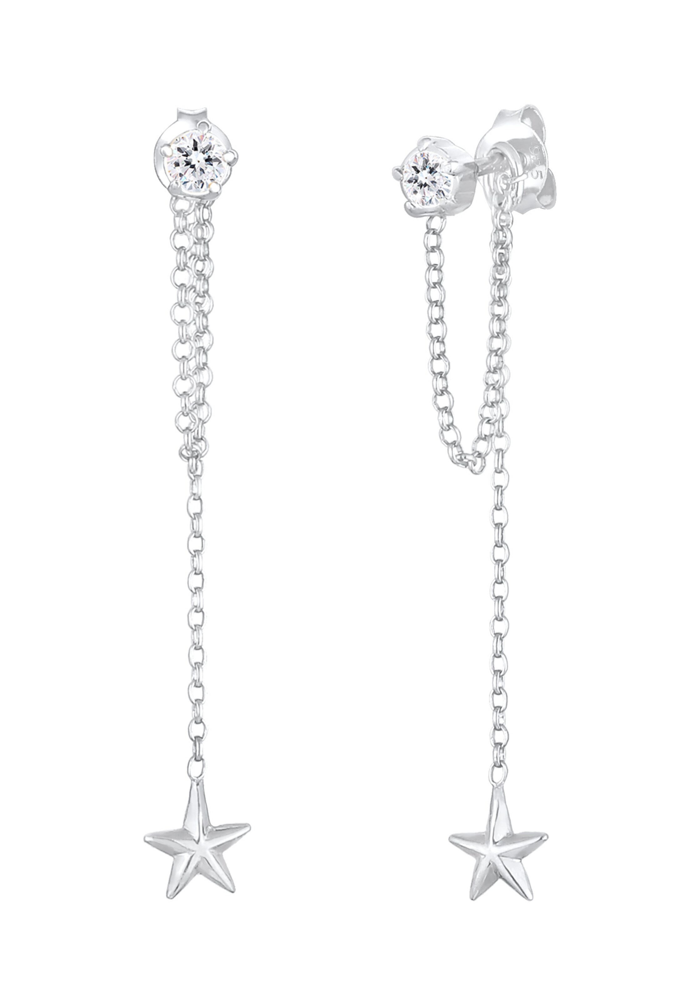 ELLI Ohrringe 'Astro' in Silber: Vorderseite