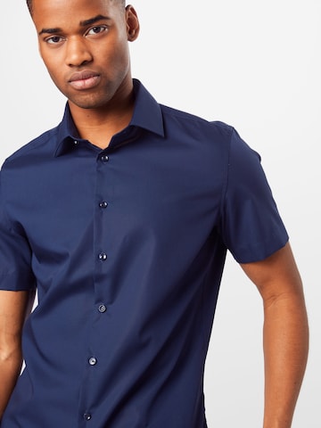 mėlyna SEIDENSTICKER Priglundantis modelis Marškiniai