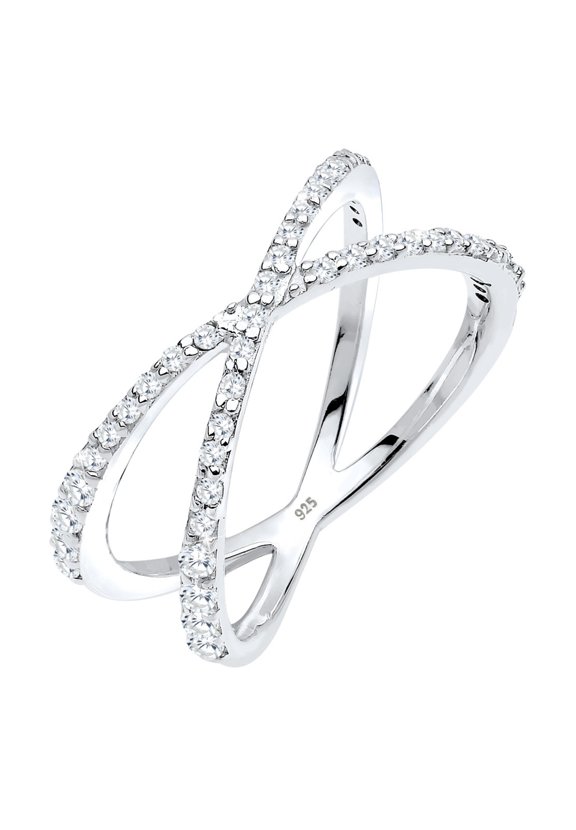 ELLI - Ring 'Kreuz' in de kleur Zilver