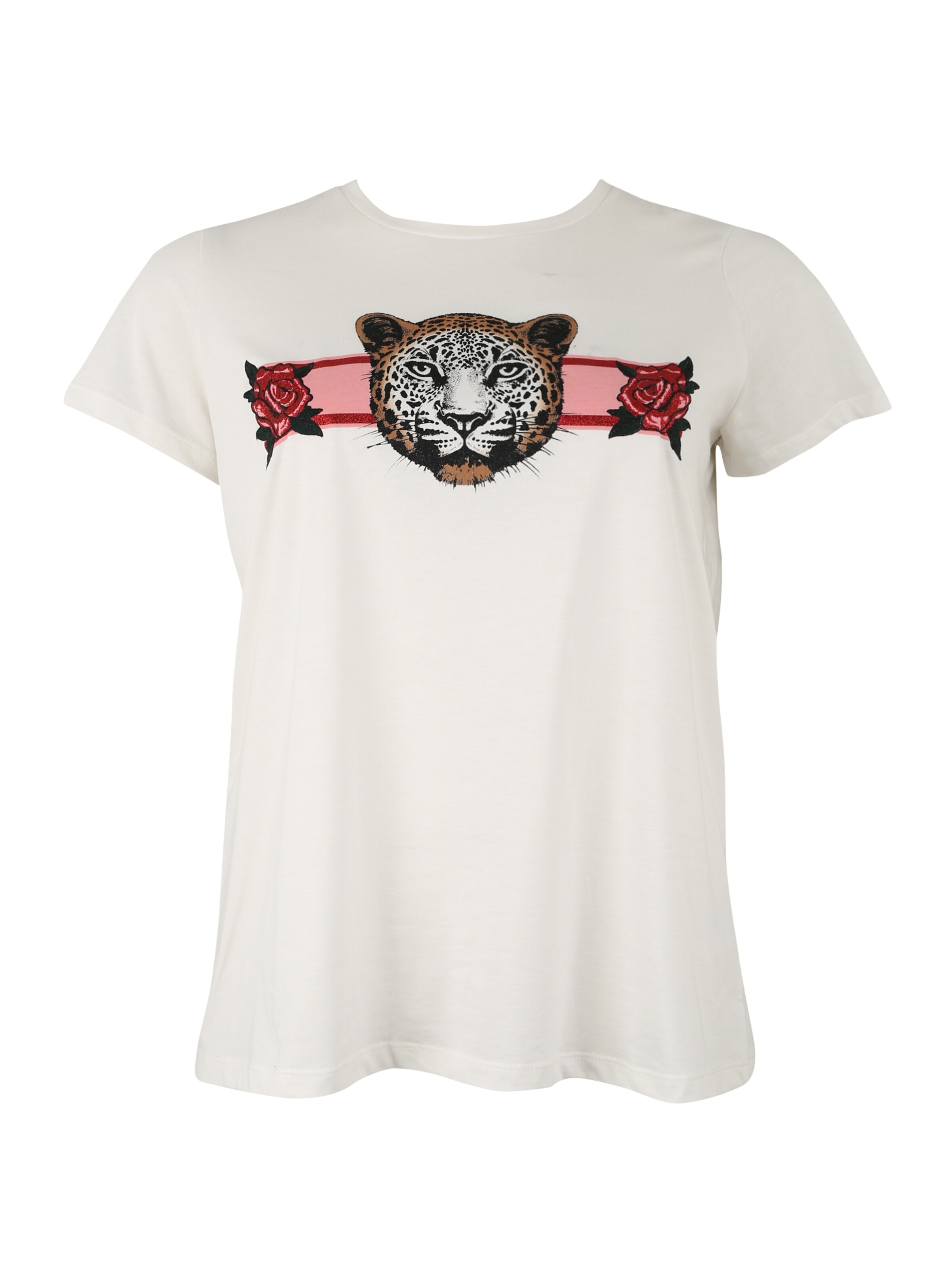 Zizzi - Shirt 'XATIGER, S/S, BLOUSE' in de kleur Rood