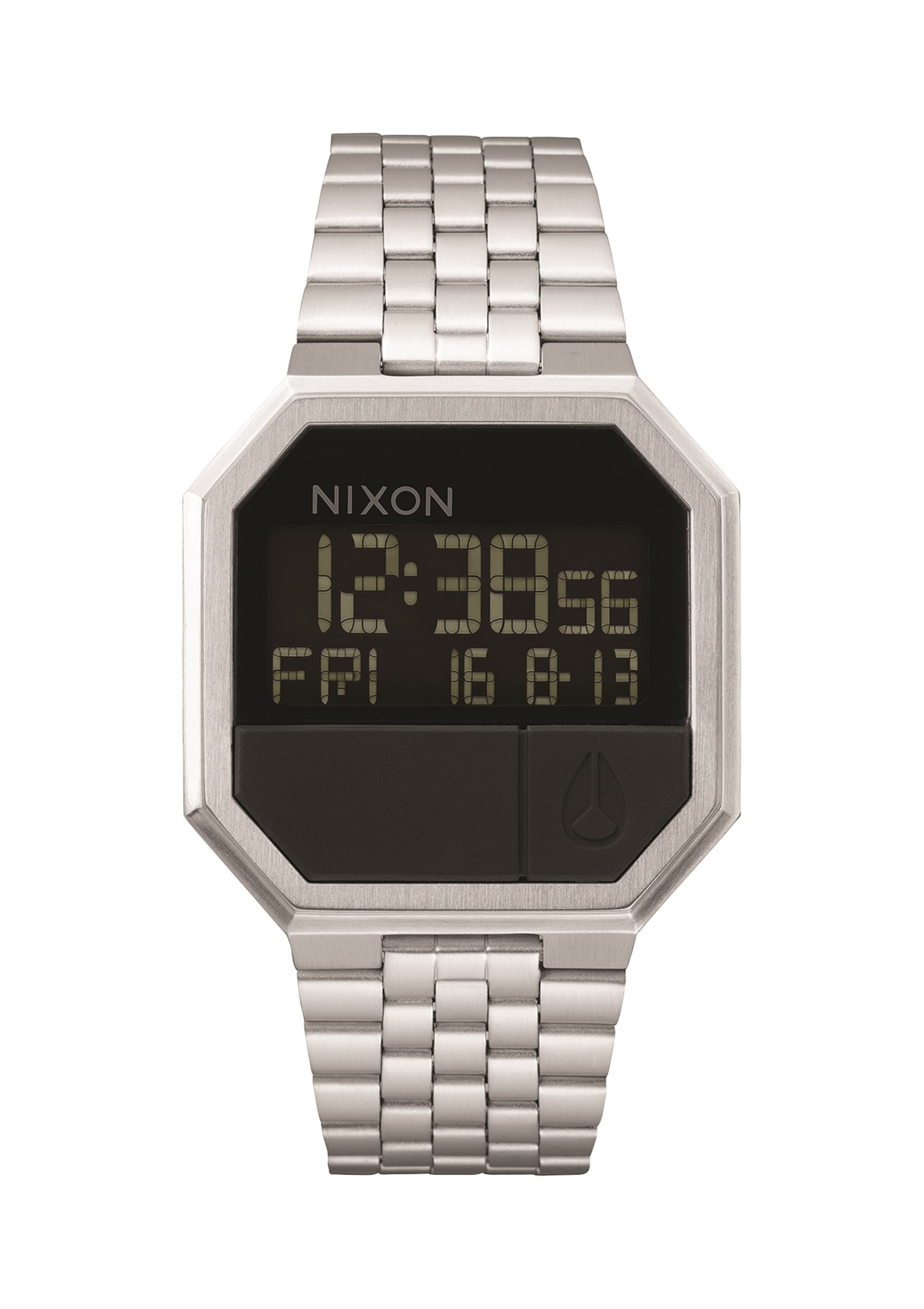 Nixon Digitálne hodinky 'Re-Run' - Strieborná: predná strana