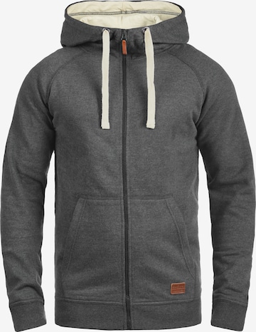 BLEND Zip-Up Hoodie 'Speedy' in Grey: front