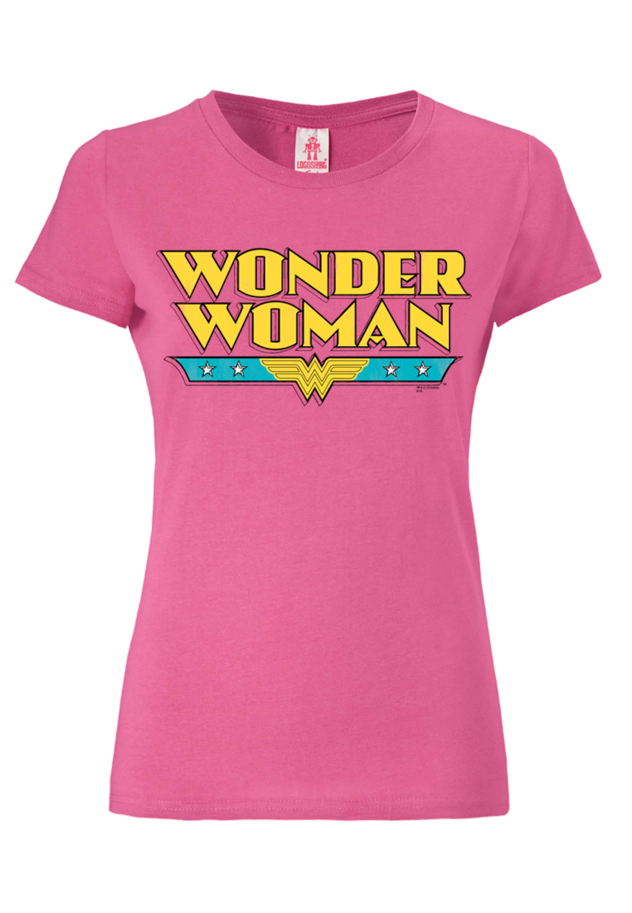 LOGOSHIRT T-Shirt 'Wonder Woman' in Pink: Vorderseite