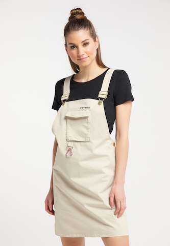 MYMO Overall Skirt in Beige: front