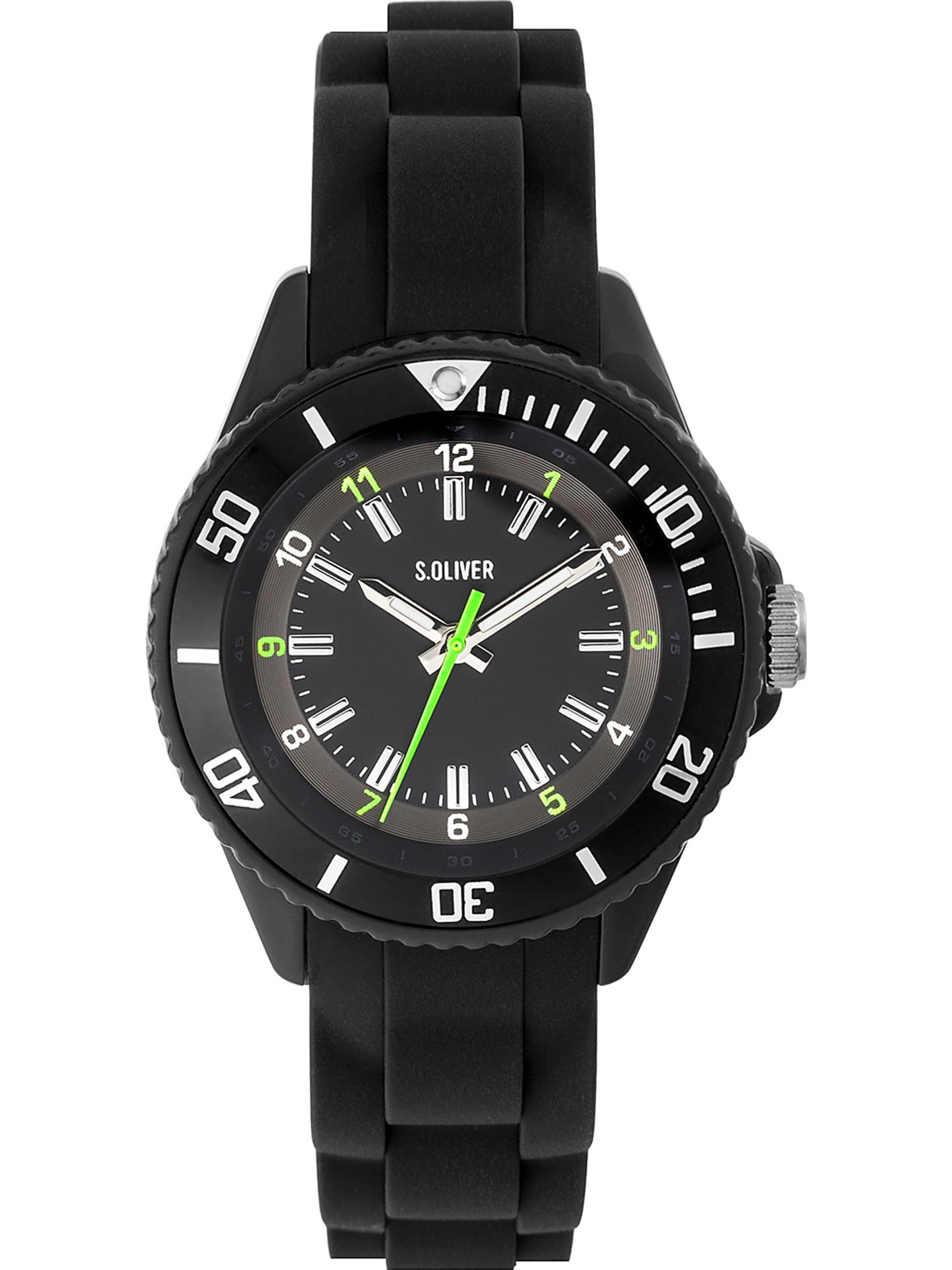 s.Oliver Uhr in Schwarz: Vorderseite