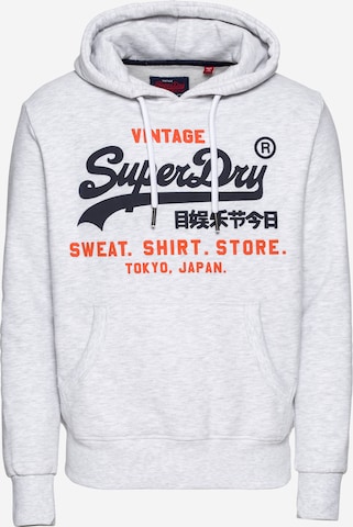 Superdry Sweatshirt 'SWEAT SHIRT SHOP DUO HOOD' i grå: framsida