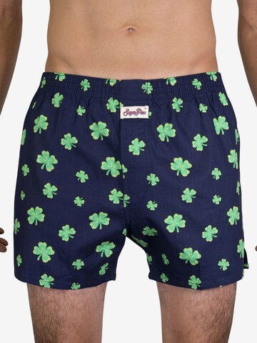 Sugar Pine Boxer shorts ' Lucky Charm ' in Blue: front