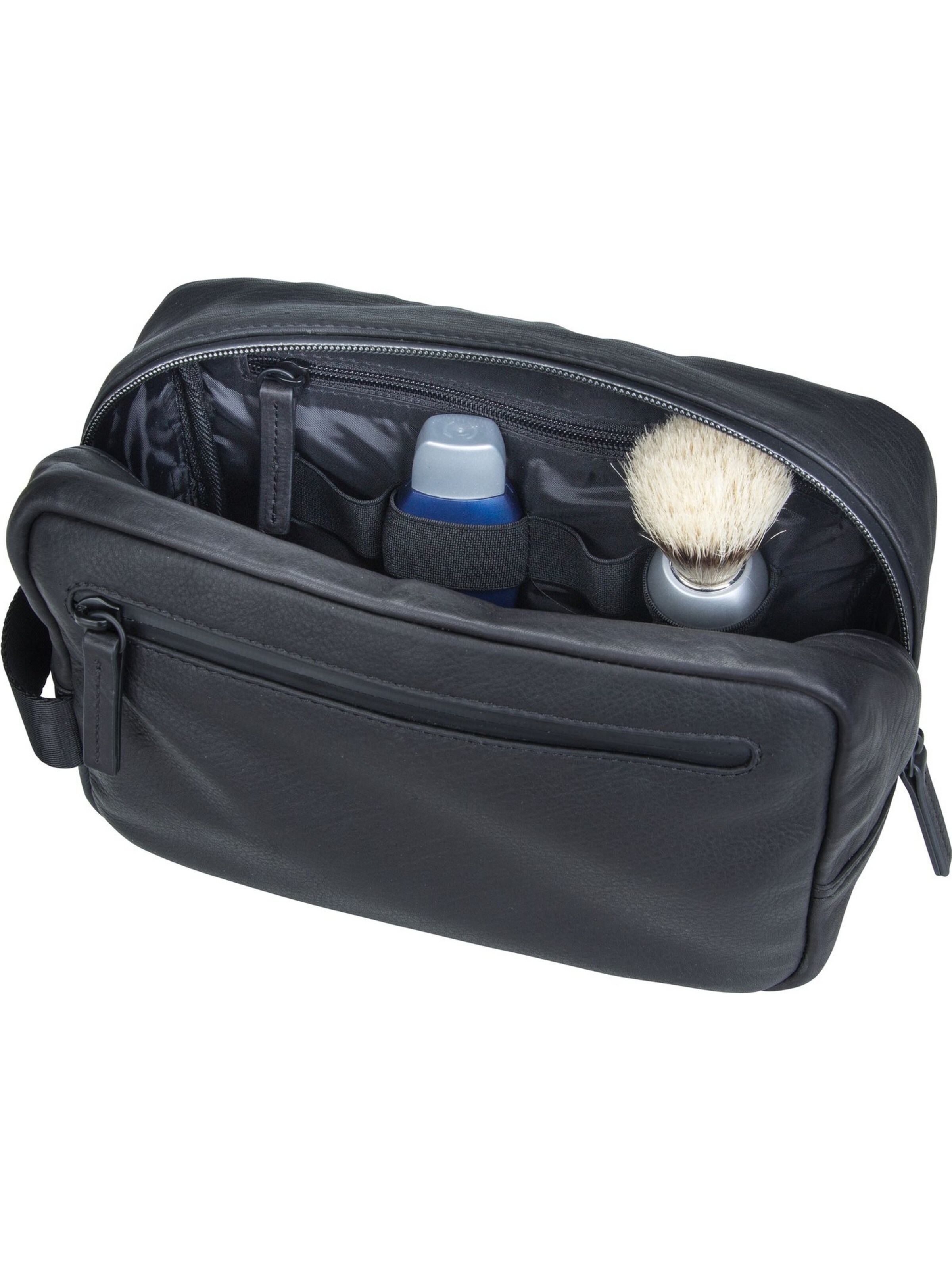 LEONHARD HEYDEN Toilettas 'Den Haag' in Zwart