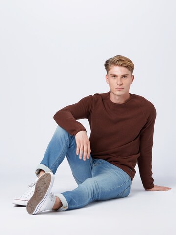 JACK & JONES Regular fit Trui 'Hill' in Bruin