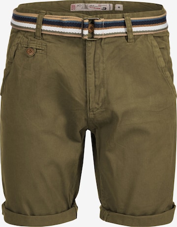 INDICODE JEANS Regular Pants 'Cuba' in Green: front