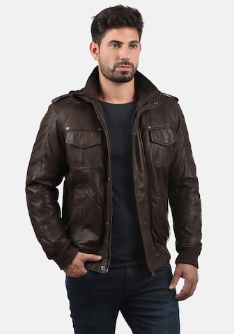 !Solid Lederjacke 'Camash' in Braun: predná strana