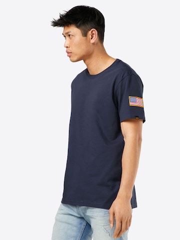 ALPHA INDUSTRIES Shirt 'Nasa' in Blauw: voorkant