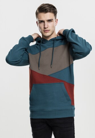 Urban Classics Sweatshirt 'Zig Zag' in Blue: front