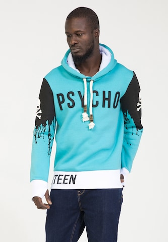 Sweat-shirt PLUS EIGHTEEN en bleu : devant