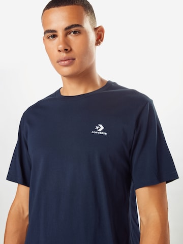 CONVERSE Regularny krój Koszulka w kolorze niebieski