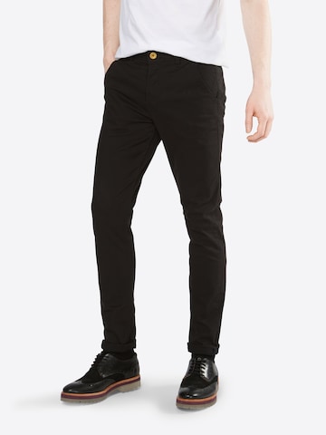 BLEND - Slimfit Pantalón chino 'Natan' en negro: frente