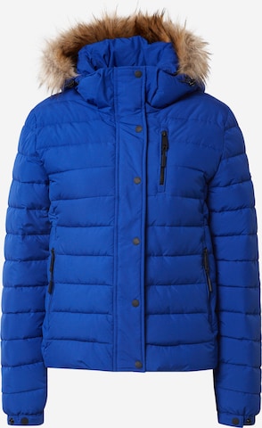 Superdry Zimní bunda – modrá: přední strana