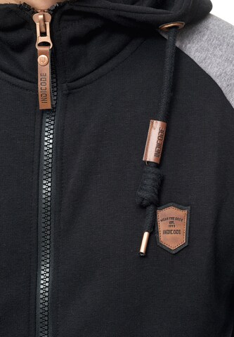 INDICODE JEANS Sweat jacket 'Arbutus' in Black