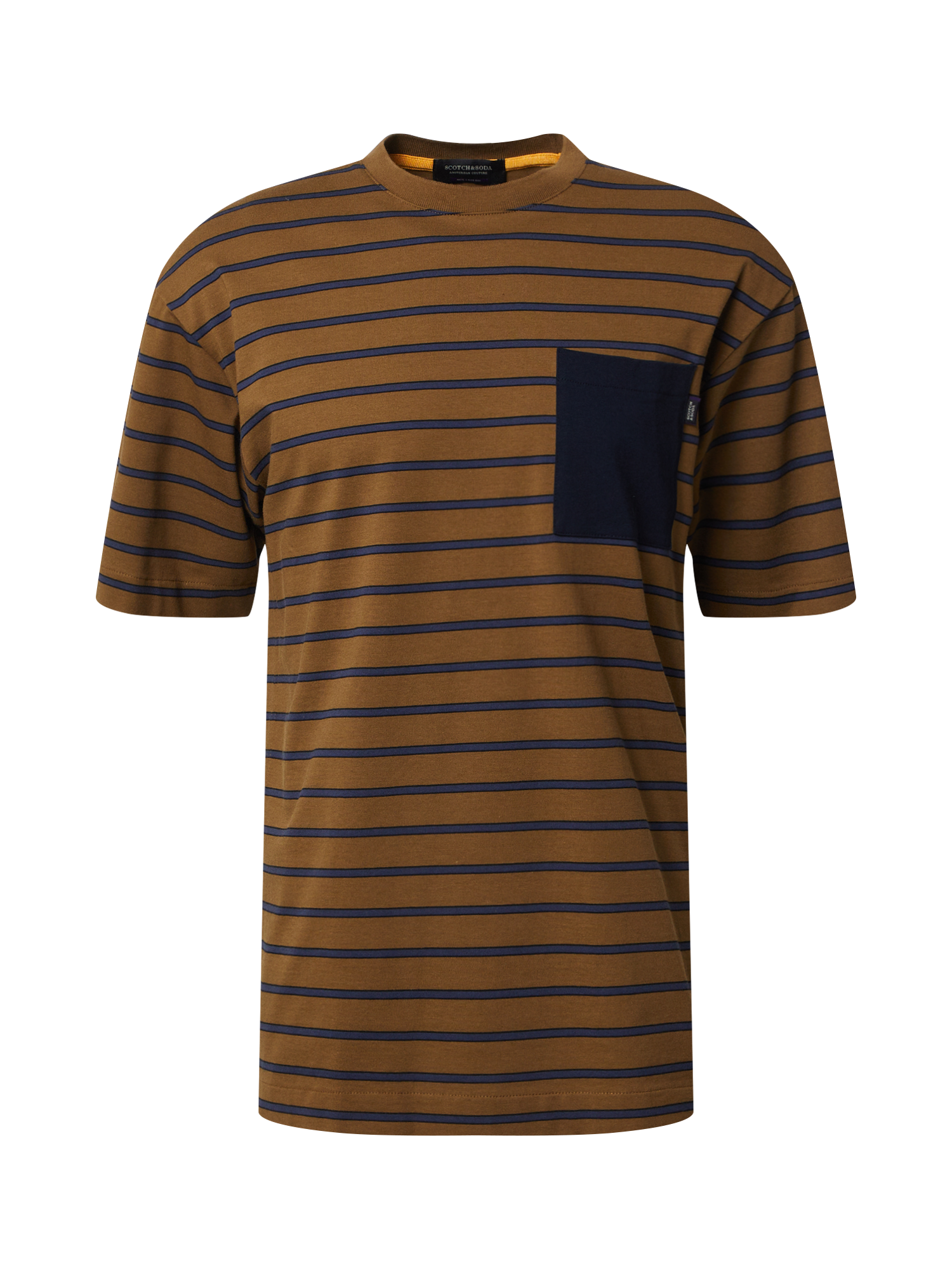Koszulki Odzież SCOTCH & SODA Koszulka w kolorze Niebieski, Brązowym 